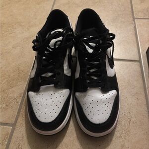Black and white panda dunks